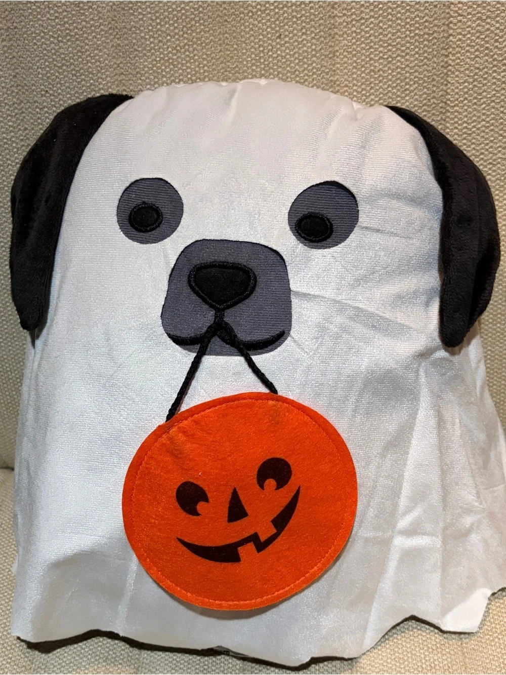 Ghost Dog Throw Pillow 12”